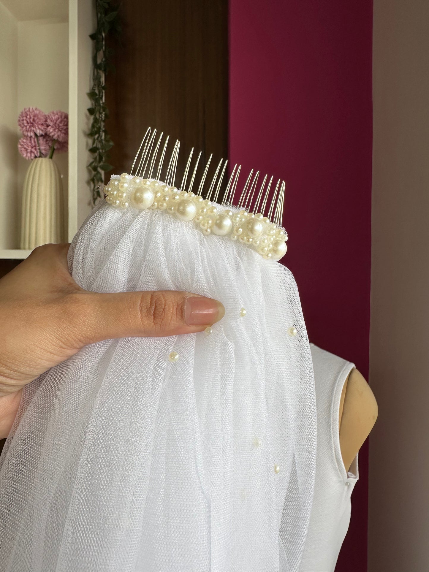 Aurora - the 3d butterfly cathedral length white veil