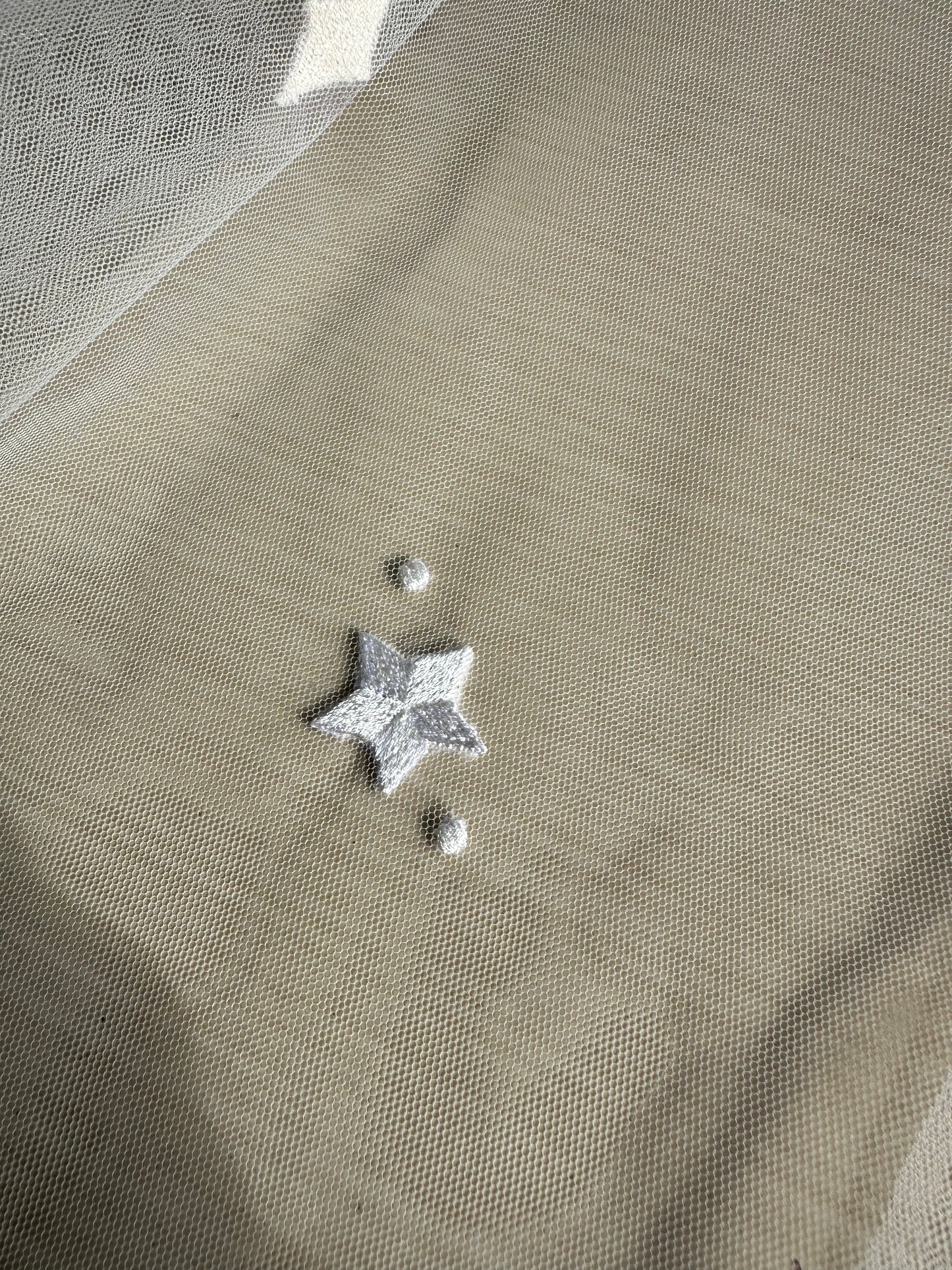Celestia — The Embroidered Zodiac Veil in White