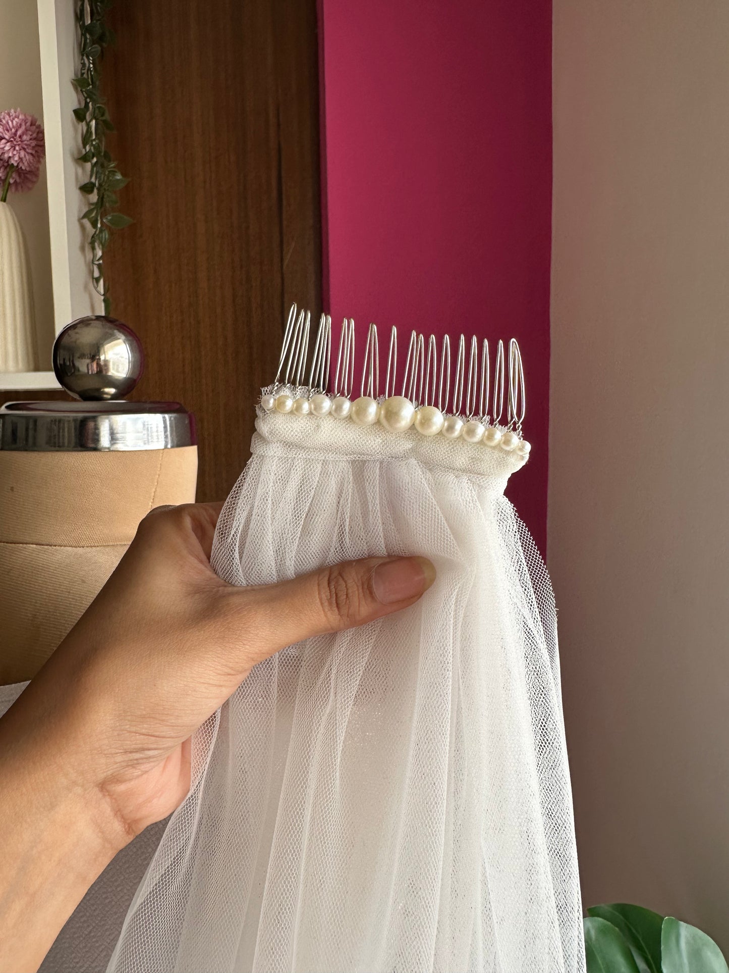 Celestia — The Embroidered Zodiac Veil in White