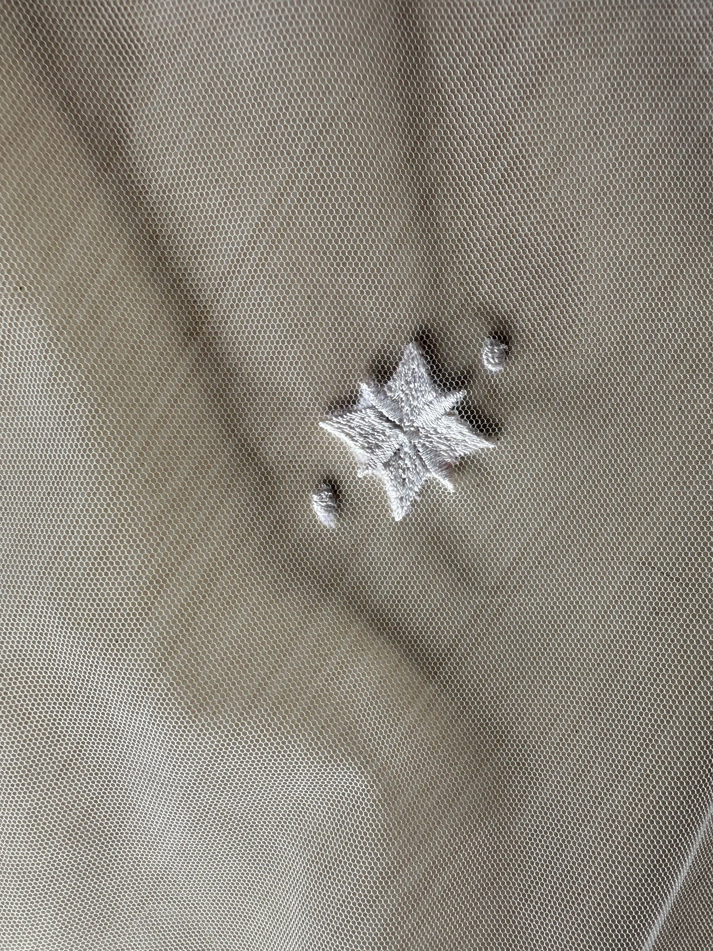 Celestia — The Embroidered Zodiac Veil in White