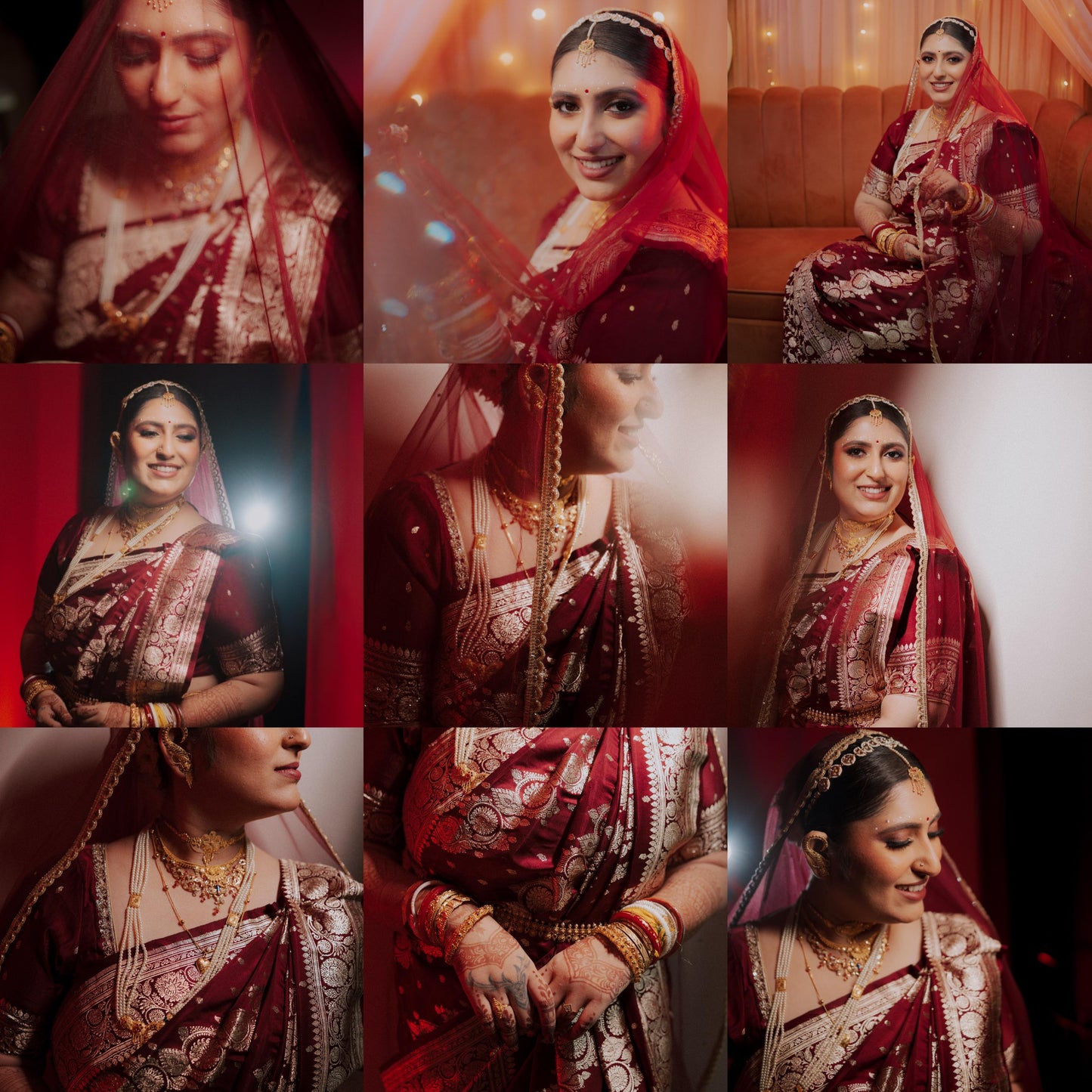 Elara : Minimal border chapel length veil with names of bride and groom personalised