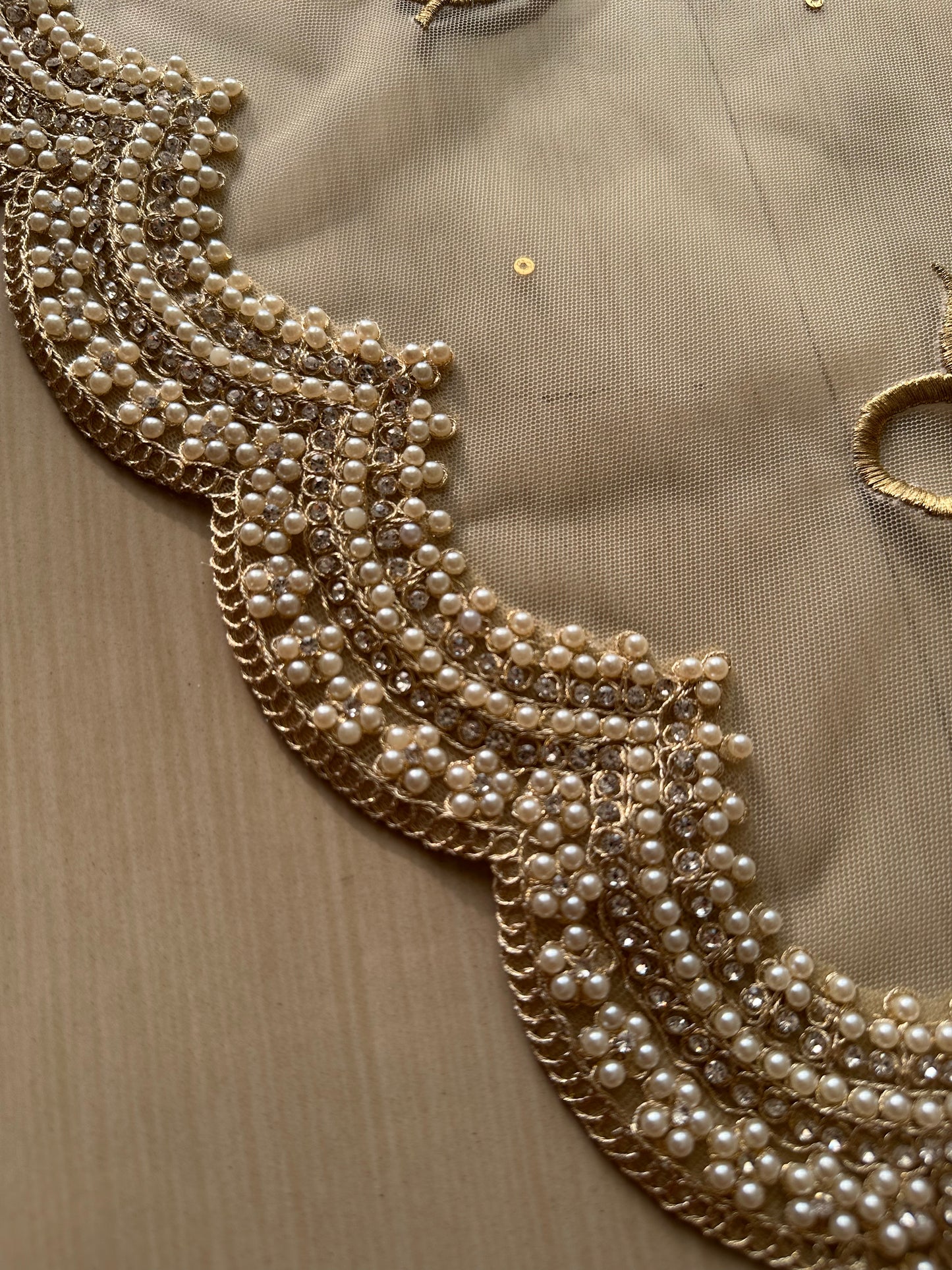 Memory Trail : Personalised Zodiac Ivory Cathedral Veil with Storytelling Embroidery