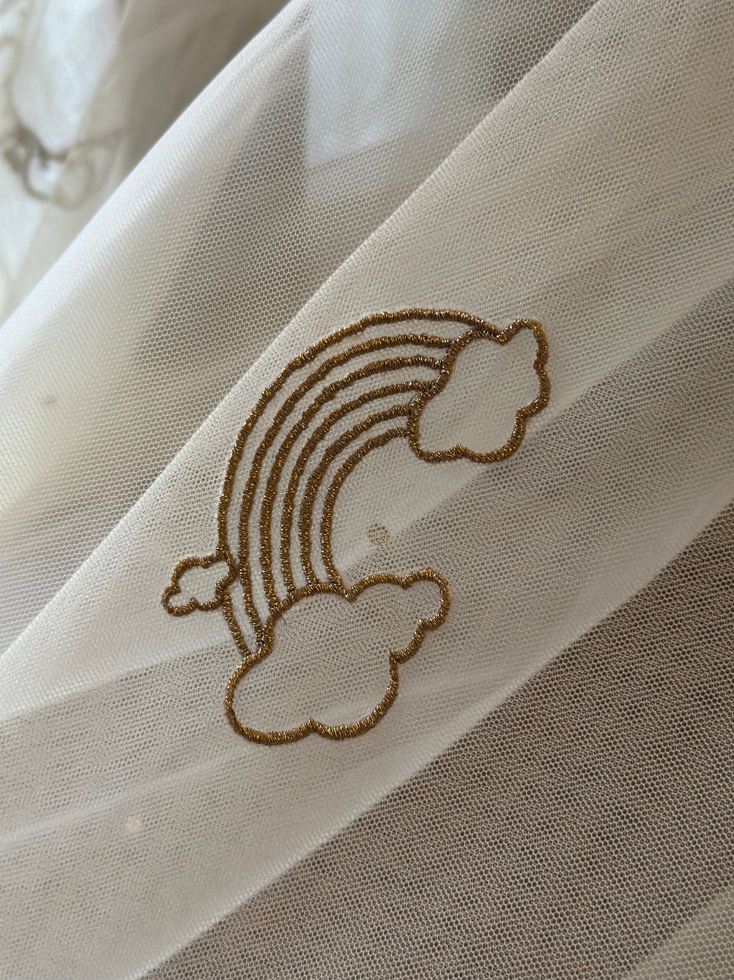 Memory Trail : Personalised Zodiac Ivory Cathedral Veil with Storytelling Embroidery