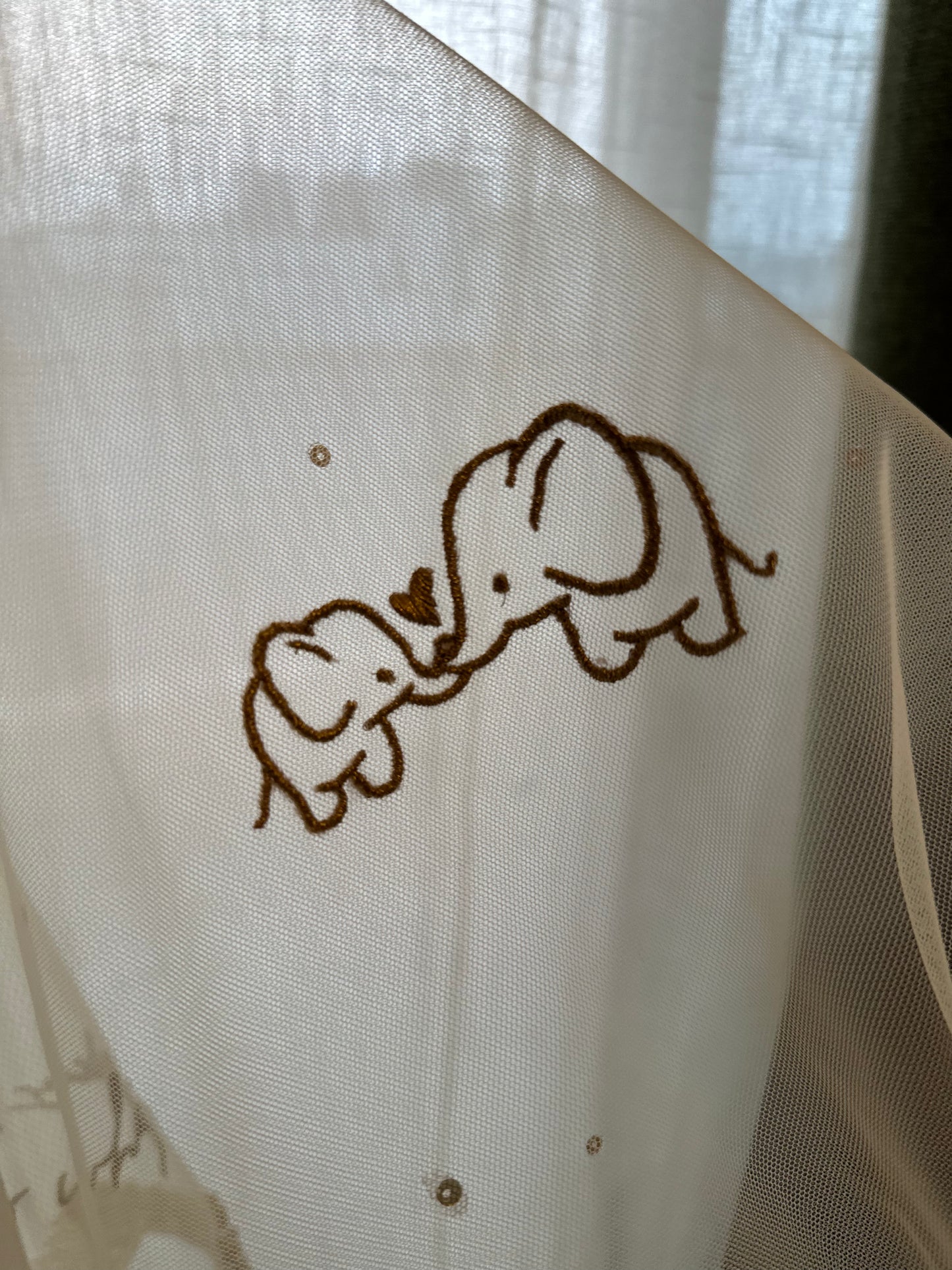 Memory Trail : Personalised Zodiac Ivory Cathedral Veil with Storytelling Embroidery