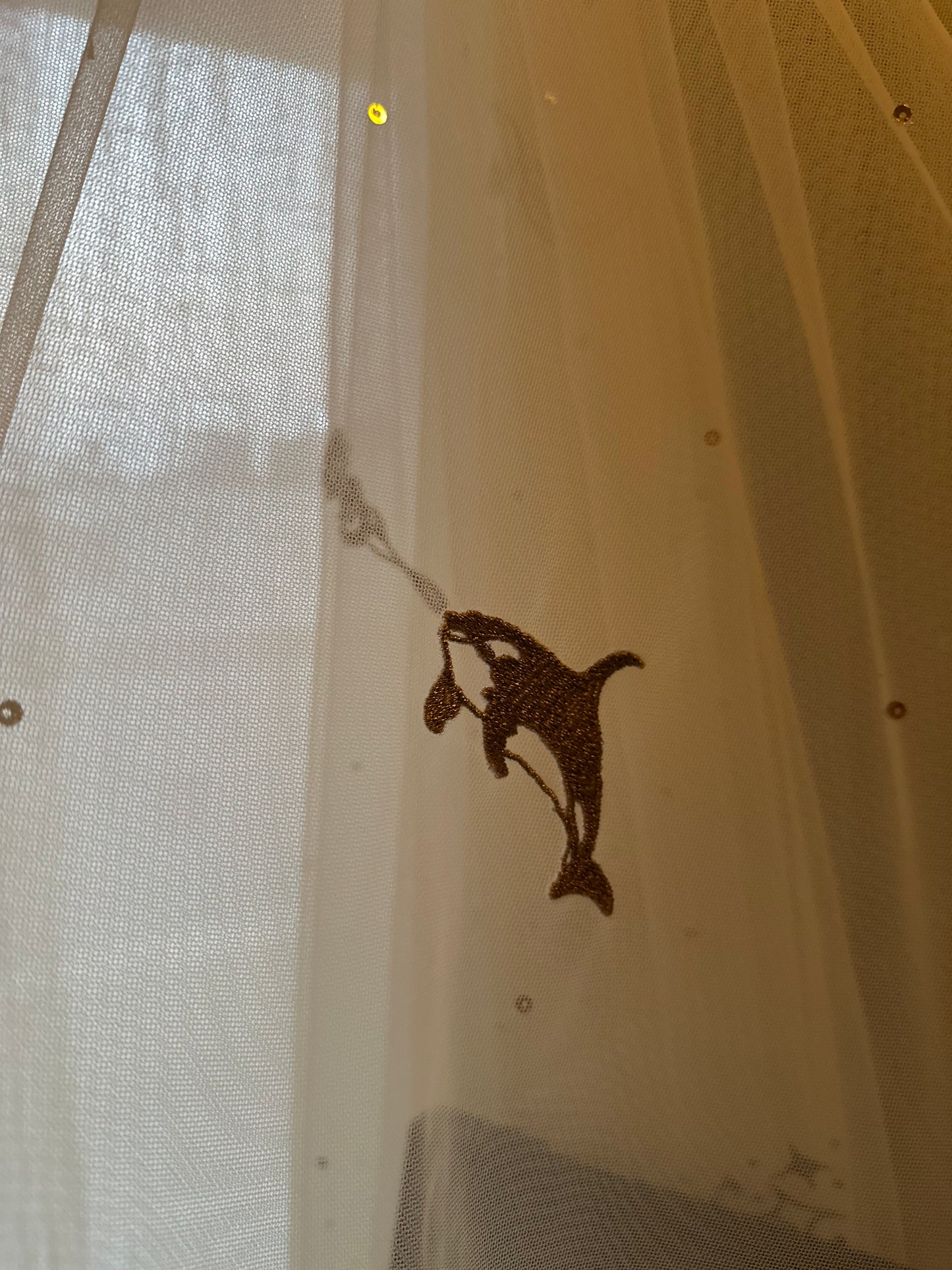 Memory Trail : Personalised Zodiac Ivory Cathedral Veil with Storytelling Embroidery