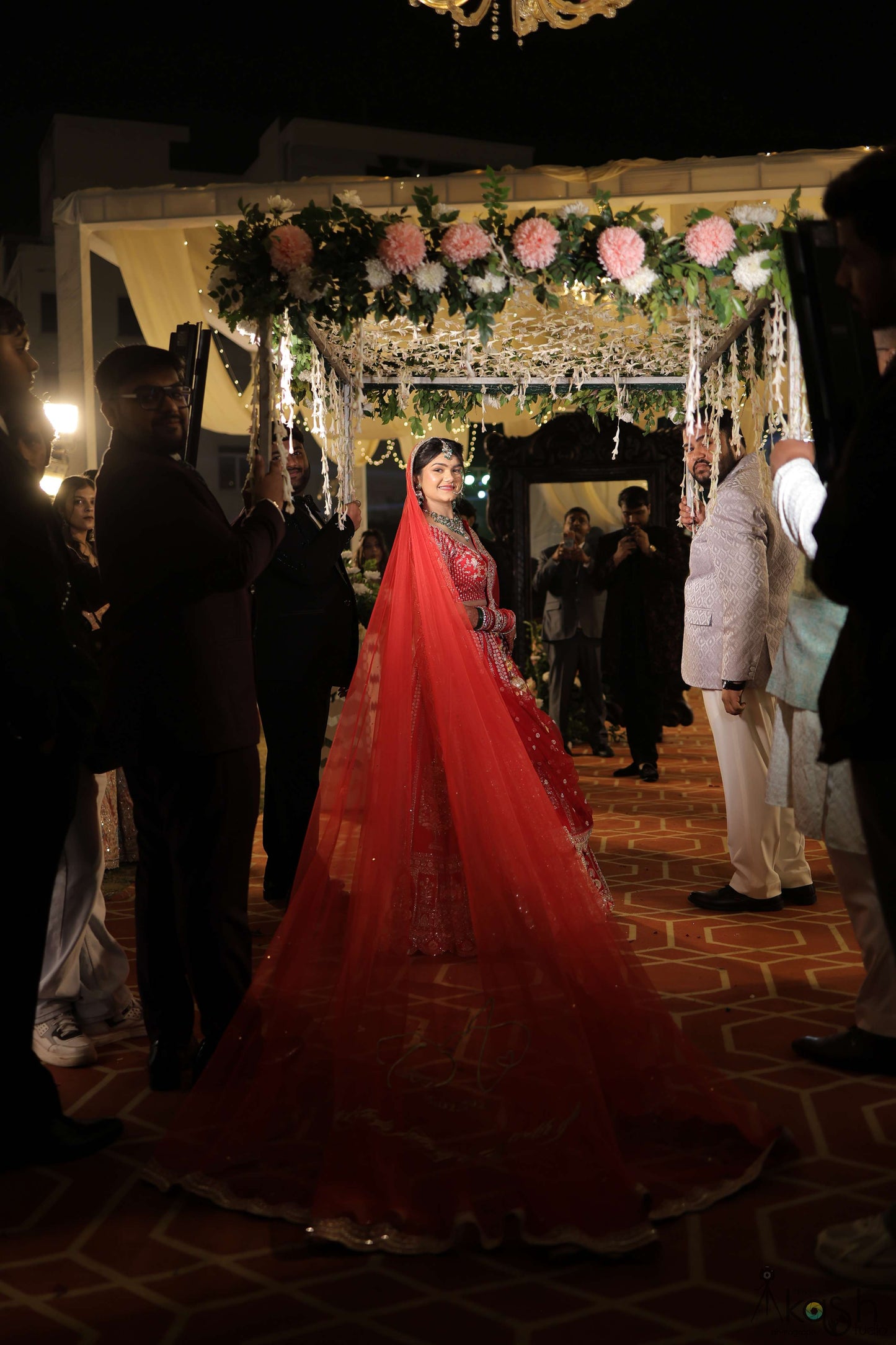 Prachi : A Cathedral Length Veil with custom Logo personalisation