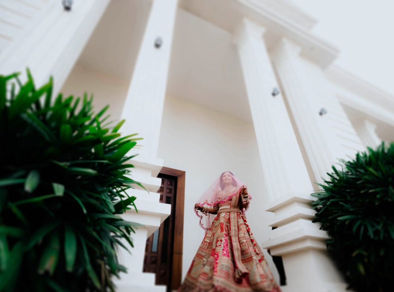 Barbie : Custom Embroidered Pink Veil with Scalloped Floral Border & Stone Embellishments