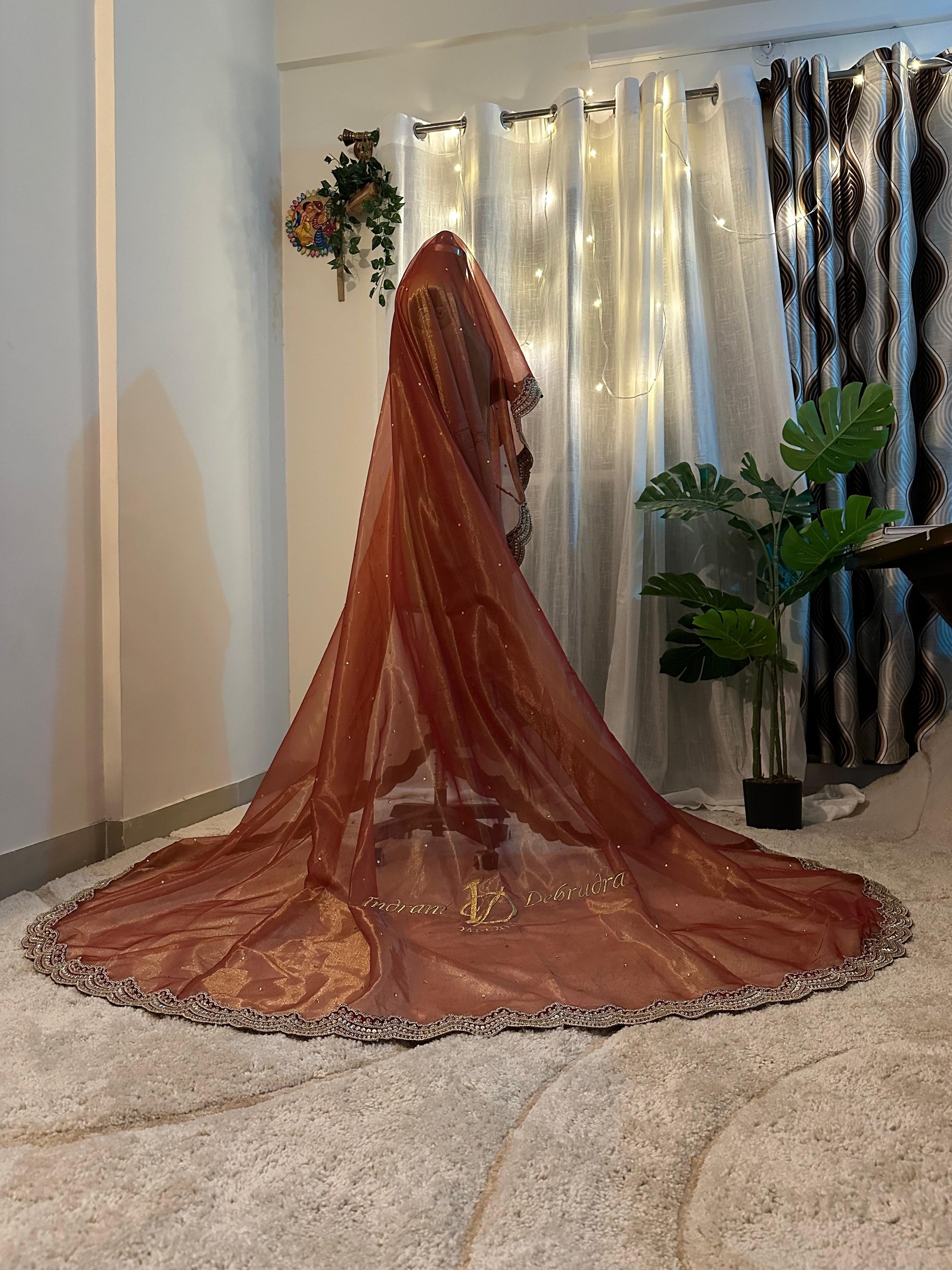 Bridal veils India, Indian wedding veil, Long cathedral veil India, Bridal veil online India, Customized bridal veil, Traditional wedding veil India, Veil for Bengali bride, Luxury bridal veils India, Embroidered wedding veil, Personalized bridal dupatta, Handcrafted wedding veil, Designer bridal veil India, Tulle bridal veil India, Lace wedding veil India, Wedding veil shop India, Bridal veil with embroidery, Custom wedding dupatta, Lightweight bridal veil, Veil for Hindu wedding, blusher, ombre
